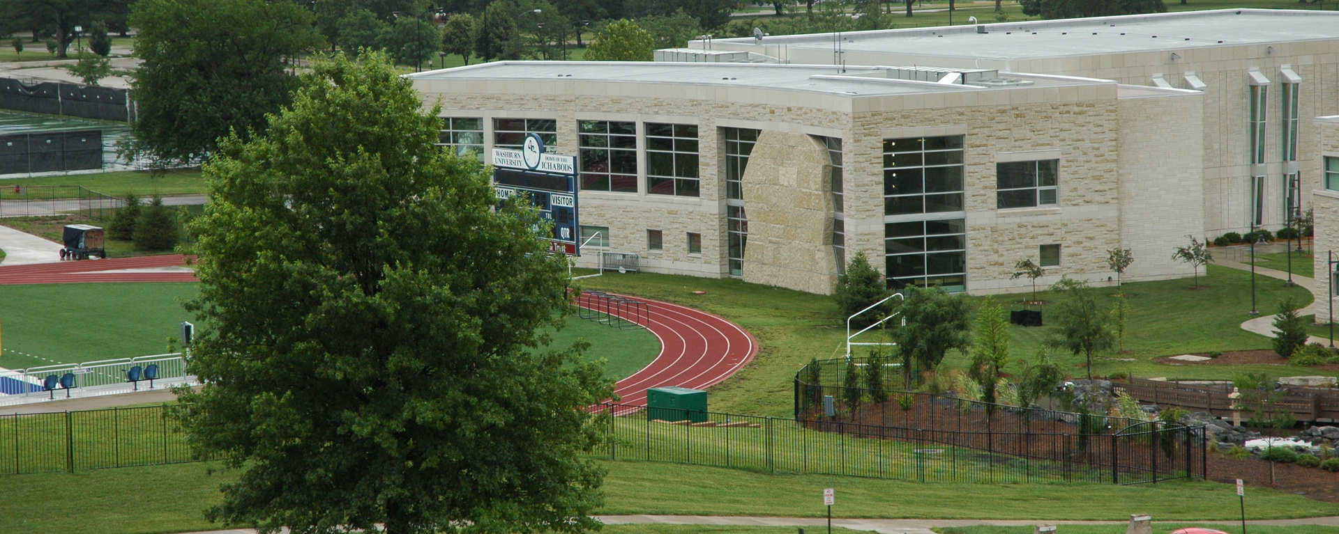 aerial view of the rec center
